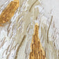 Tenture, broderie, mouvement, Océan, or
